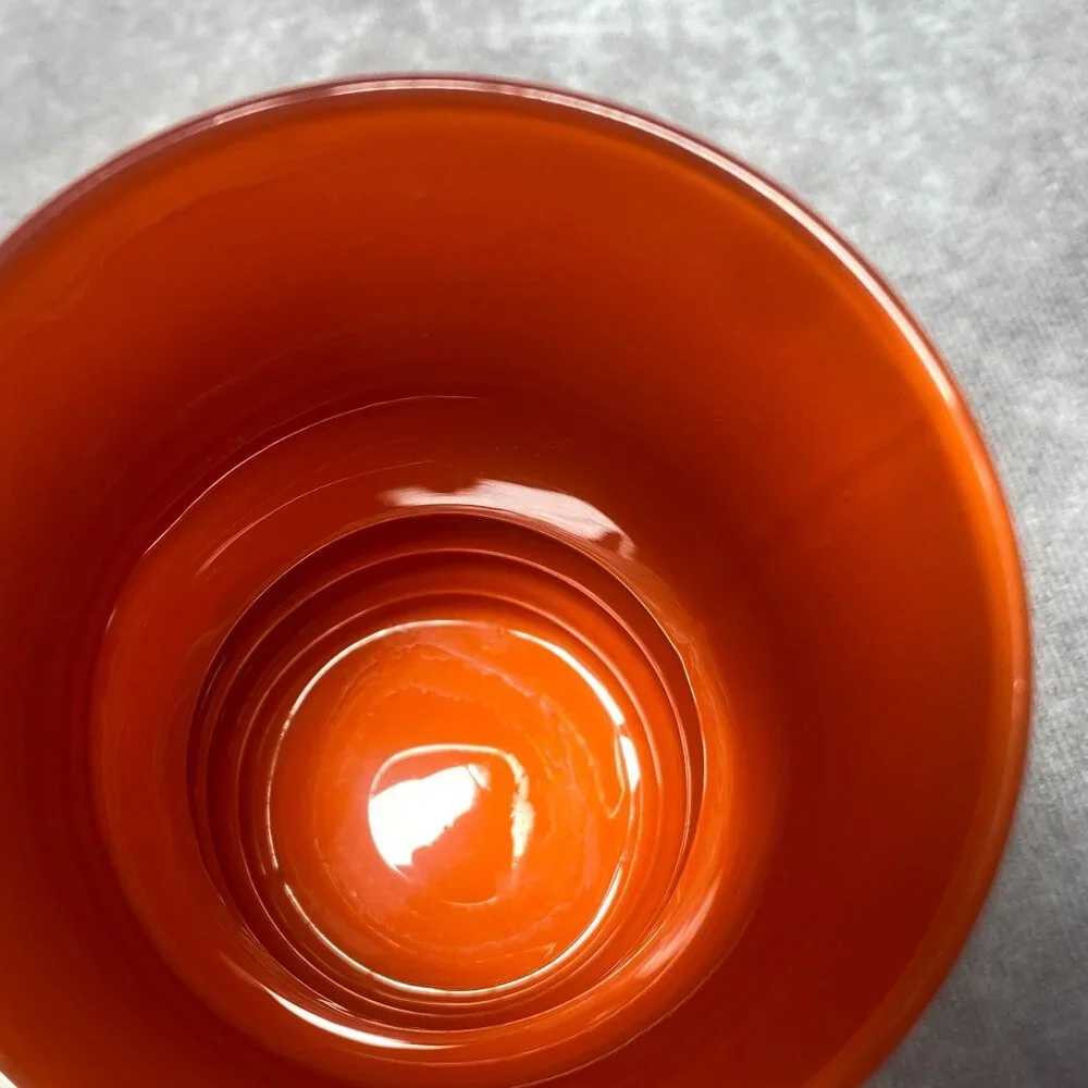 Vintage Anchor Hocking Tilt Ball Orange Ceramic Pitcher Jug  & Tumblers Set - Picture 12 of 15